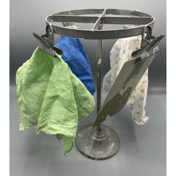 Vtg Sima Galvanized Steel Carousel Turn Rack Ticket Holder Note Jewelry Display - Picture 3 of 10